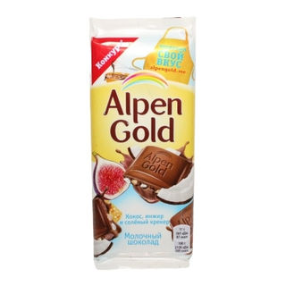 Шоколад Альпен Голд молочный инжир и крекер 85г